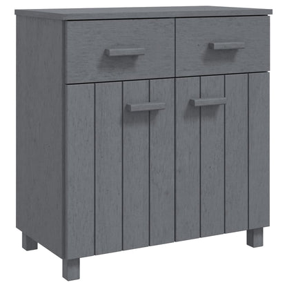 Byrå HAMAR mörkgrå 79x40x80 cm massiv furu