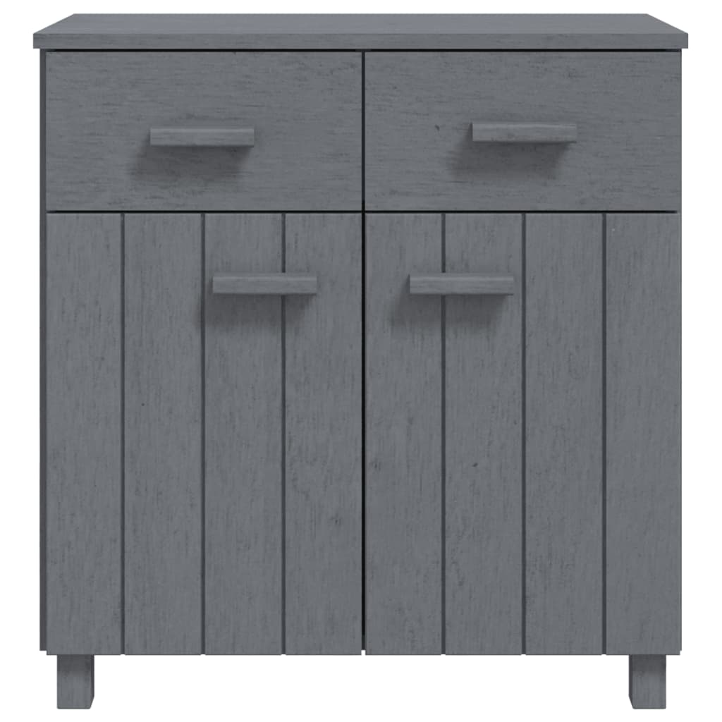 Byrå HAMAR mörkgrå 79x40x80 cm massiv furu