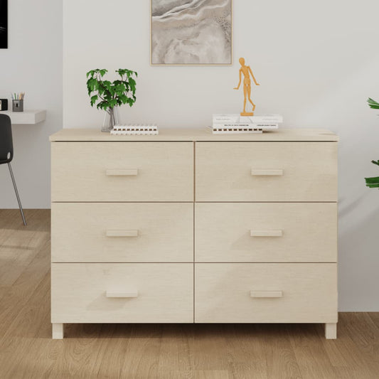 Byrå Honungsbrun HAMAR Honungsbrun 113x40x80 cm massiv furu
