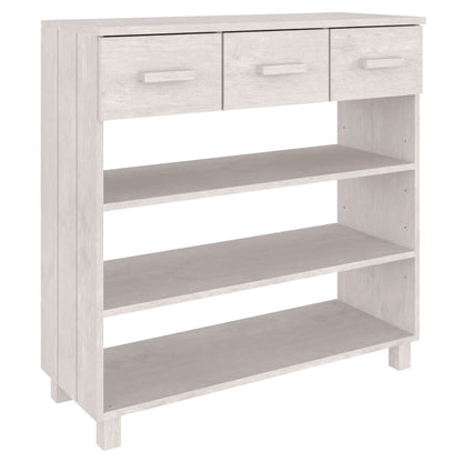 Avlastningsbord Konsollbord Vit HAMAR 90x35x90 cm massiv furu