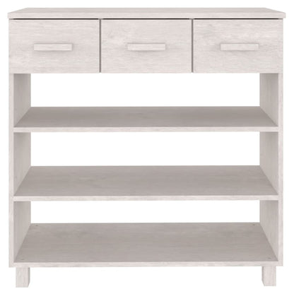 Avlastningsbord Konsollbord Vit HAMAR 90x35x90 cm massiv furu