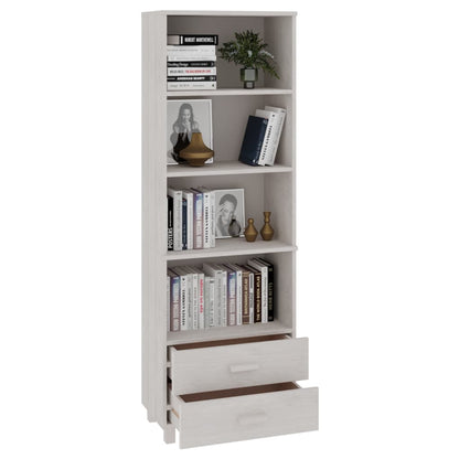 Skåp Vit HAMAR Vit 60x35x180 cm massiv furu