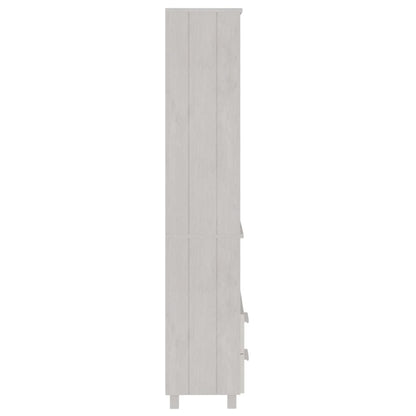 Skåp Vit HAMAR Vit 60x35x180 cm massiv furu