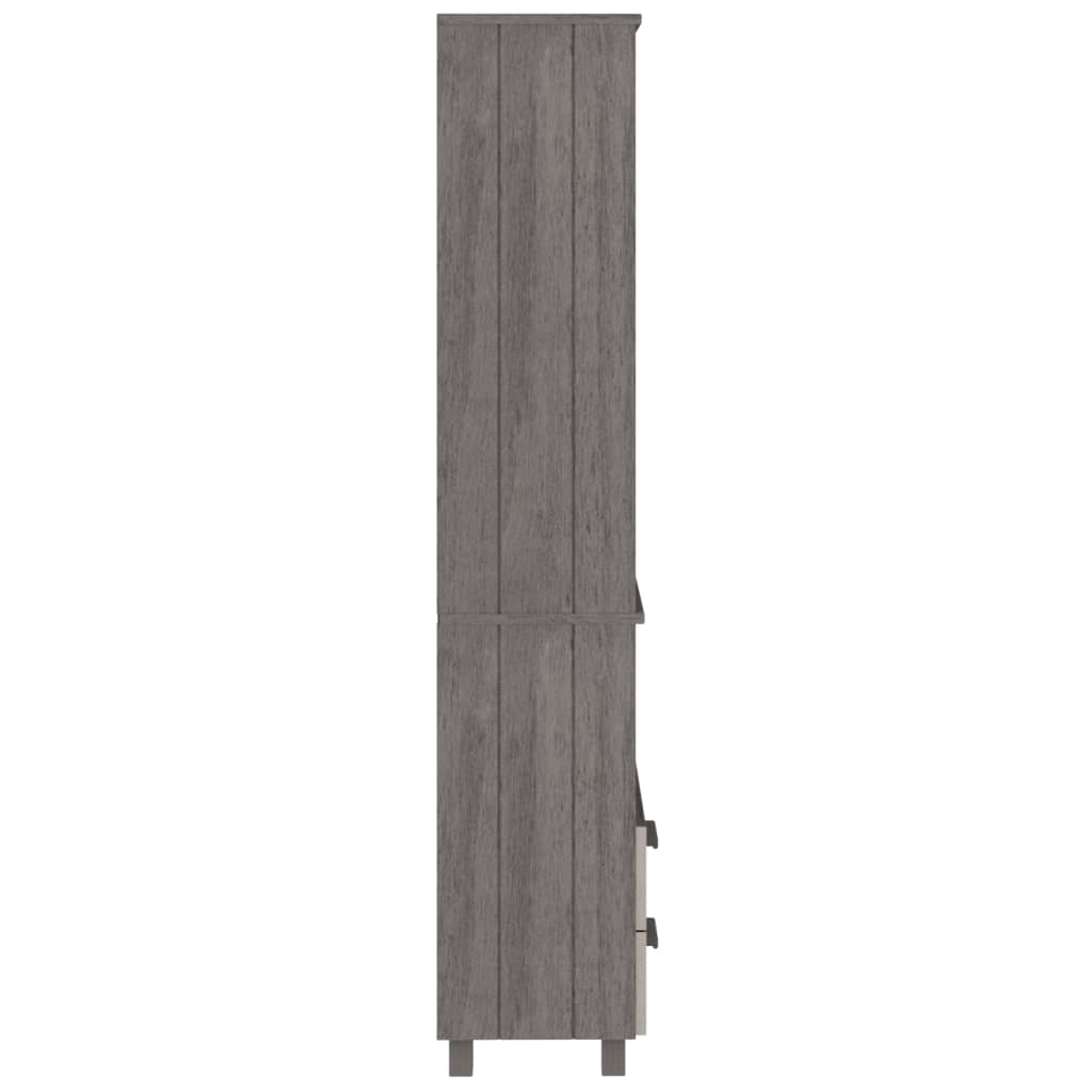 Skåp Grå HAMAR ljusgrå 60x35x180 cm massiv furu