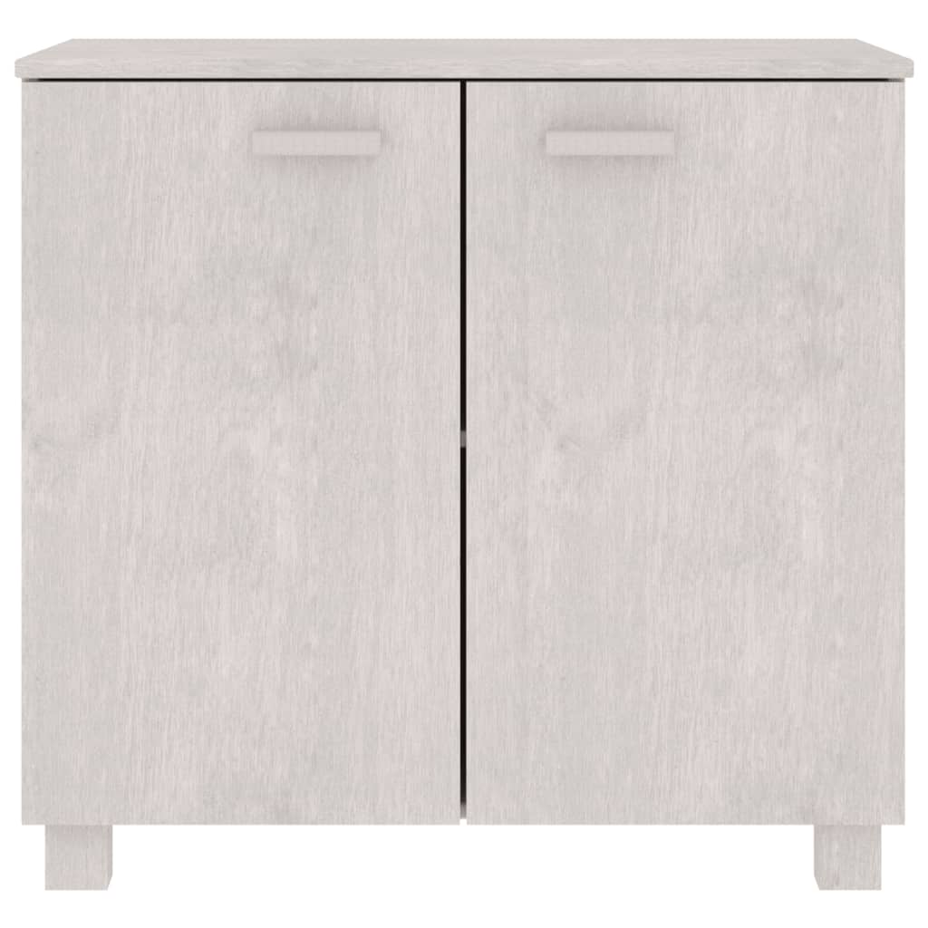 Skåp HAMAR vit 85x35x80 cm massiv furu