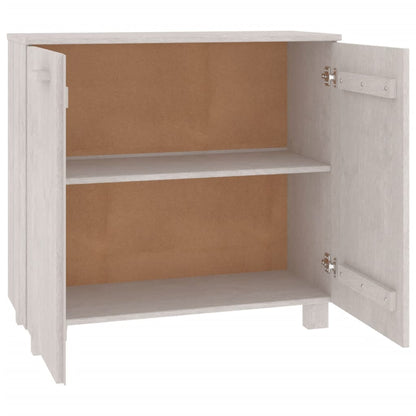 Skåp HAMAR vit 85x35x80 cm massiv furu