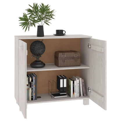 Skåp HAMAR vit 85x35x80 cm massiv furu