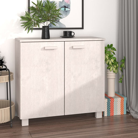 Skåp HAMAR vit 85x35x80 cm massiv furu