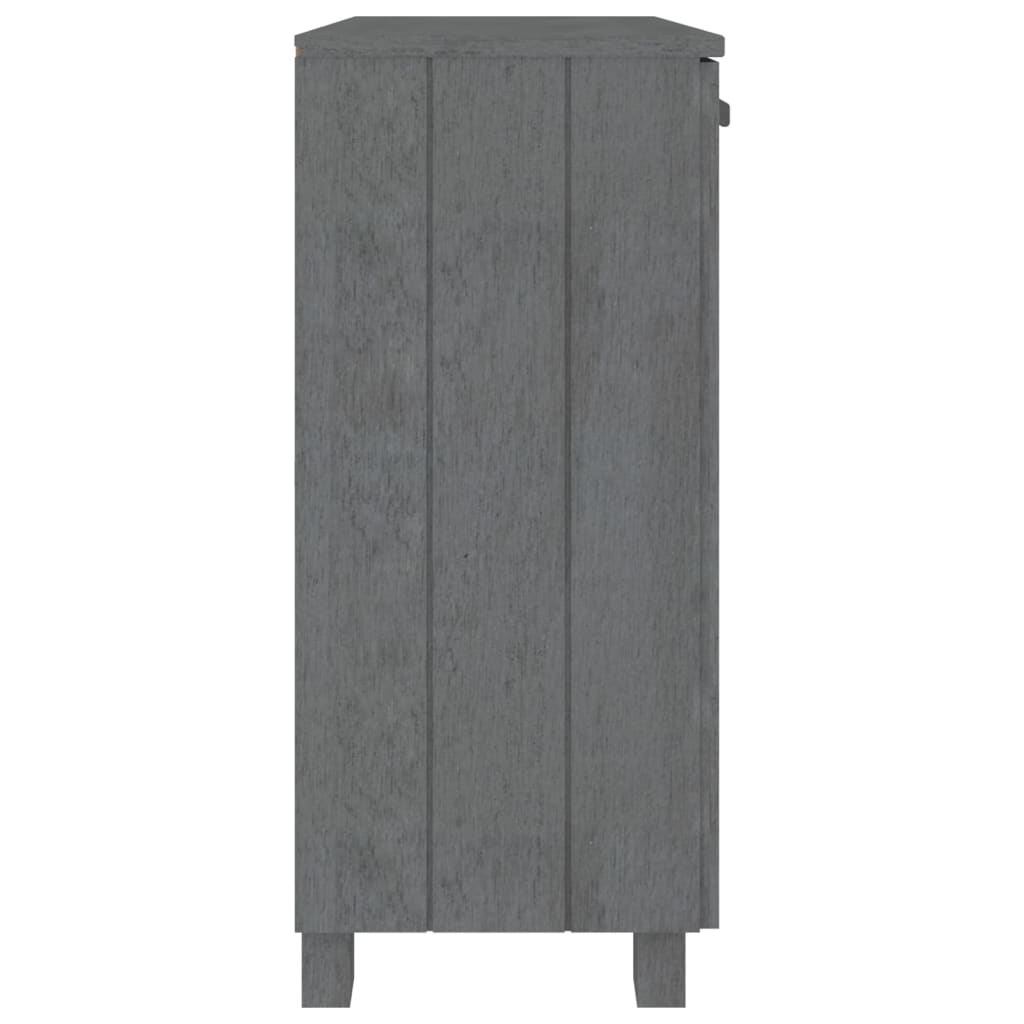 Skåp HAMAR mörkgrå 85x35x80 cm massiv furu