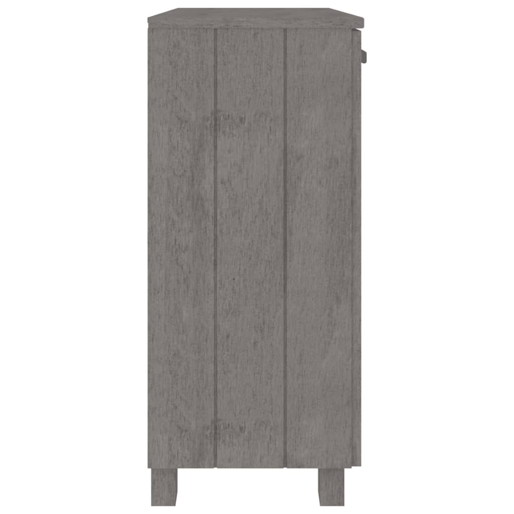 Skåp HAMAR ljusgrå 85x35x80 cm massiv furu