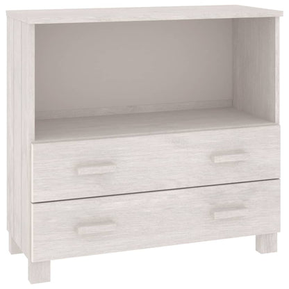 Byrå Vit HAMAR Vit 85x35x80 cm massiv furu