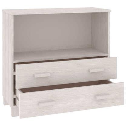Byrå Vit HAMAR Vit 85x35x80 cm massiv furu