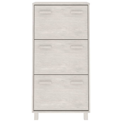Skoställ Vit Skoskåp HAMAR 59,5x35x117 cm massiv furu