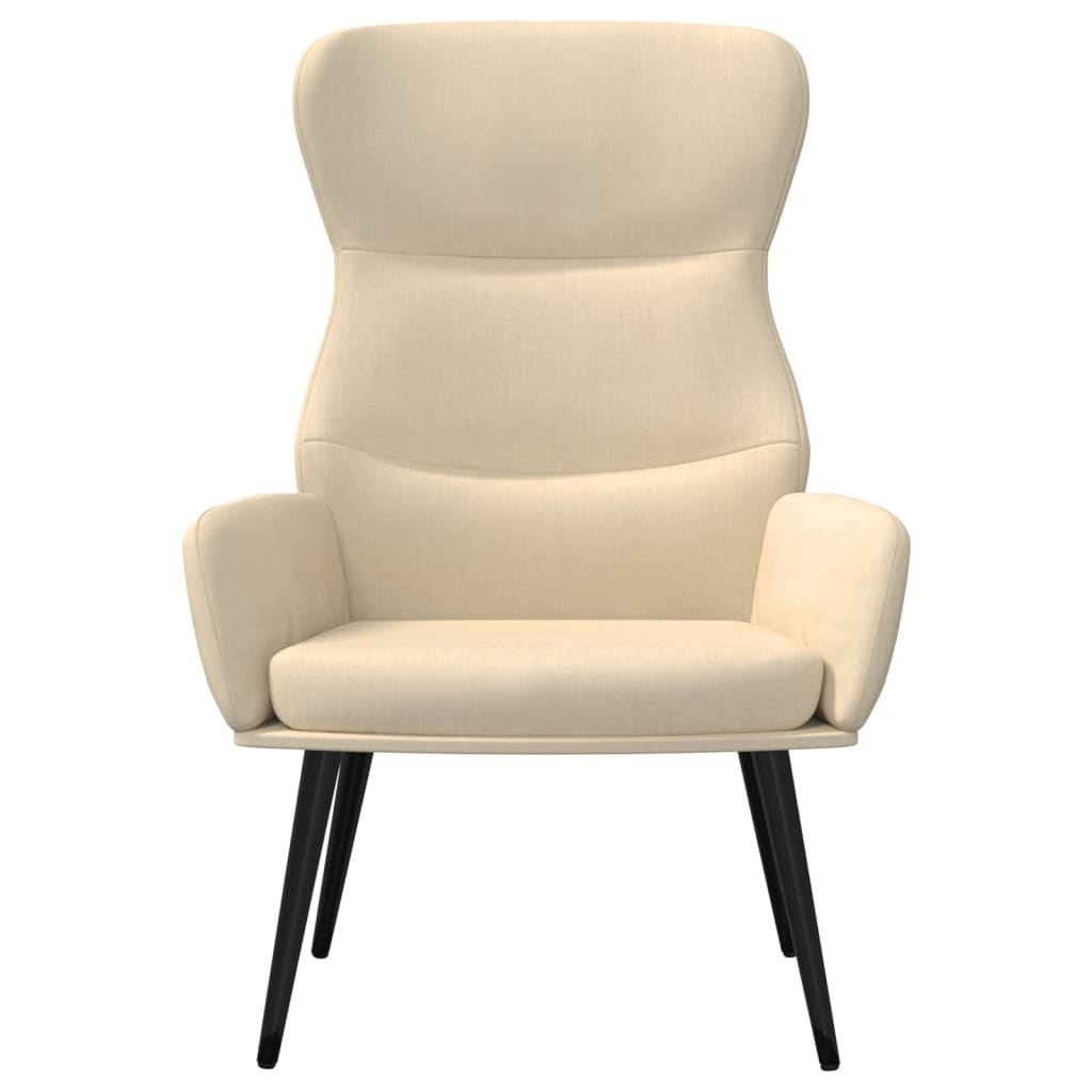 Fåtölj Gräddvit Vilstol tyg