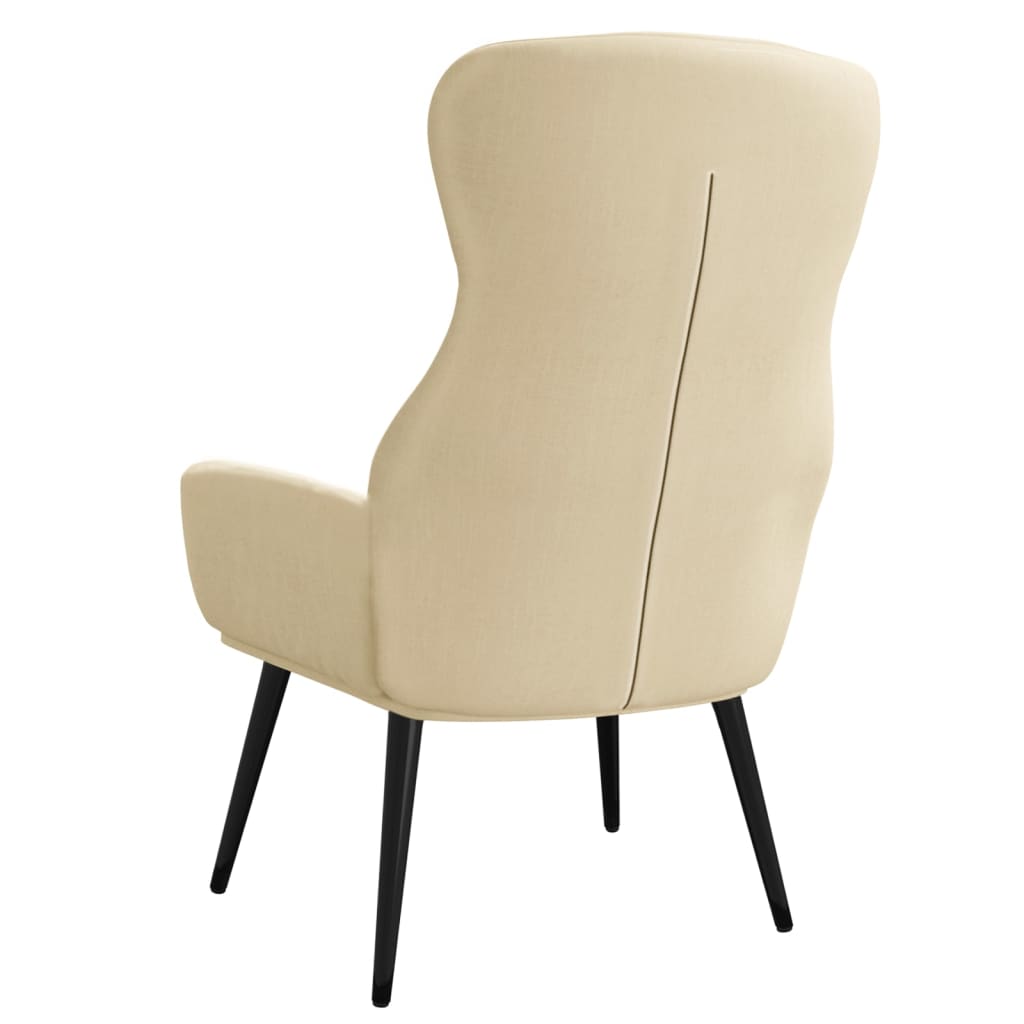 Fåtölj Gräddvit Vilstol tyg