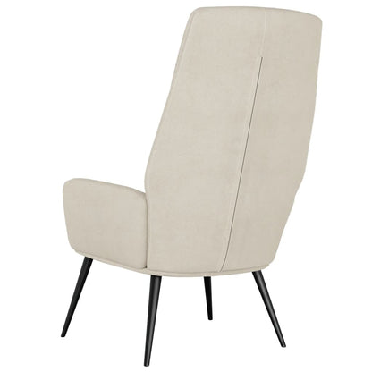 Fåtölj Gräddvit Vilstol konstmocka