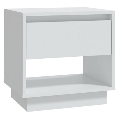Sängbord vit 2 st 45x34x44 cm konstruerat trä
