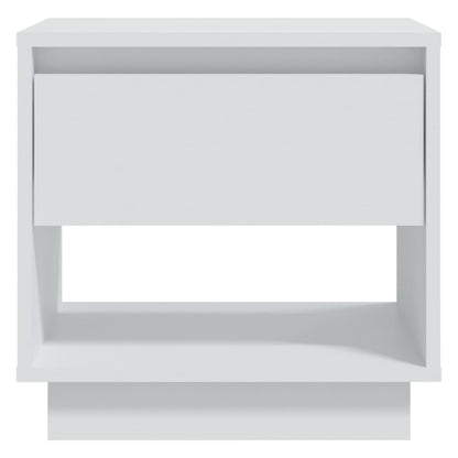 Sängbord vit 2 st 45x34x44 cm konstruerat trä