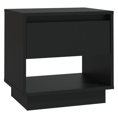 Sängbord svart 2 st 45x34x44 cm konstruerat trä