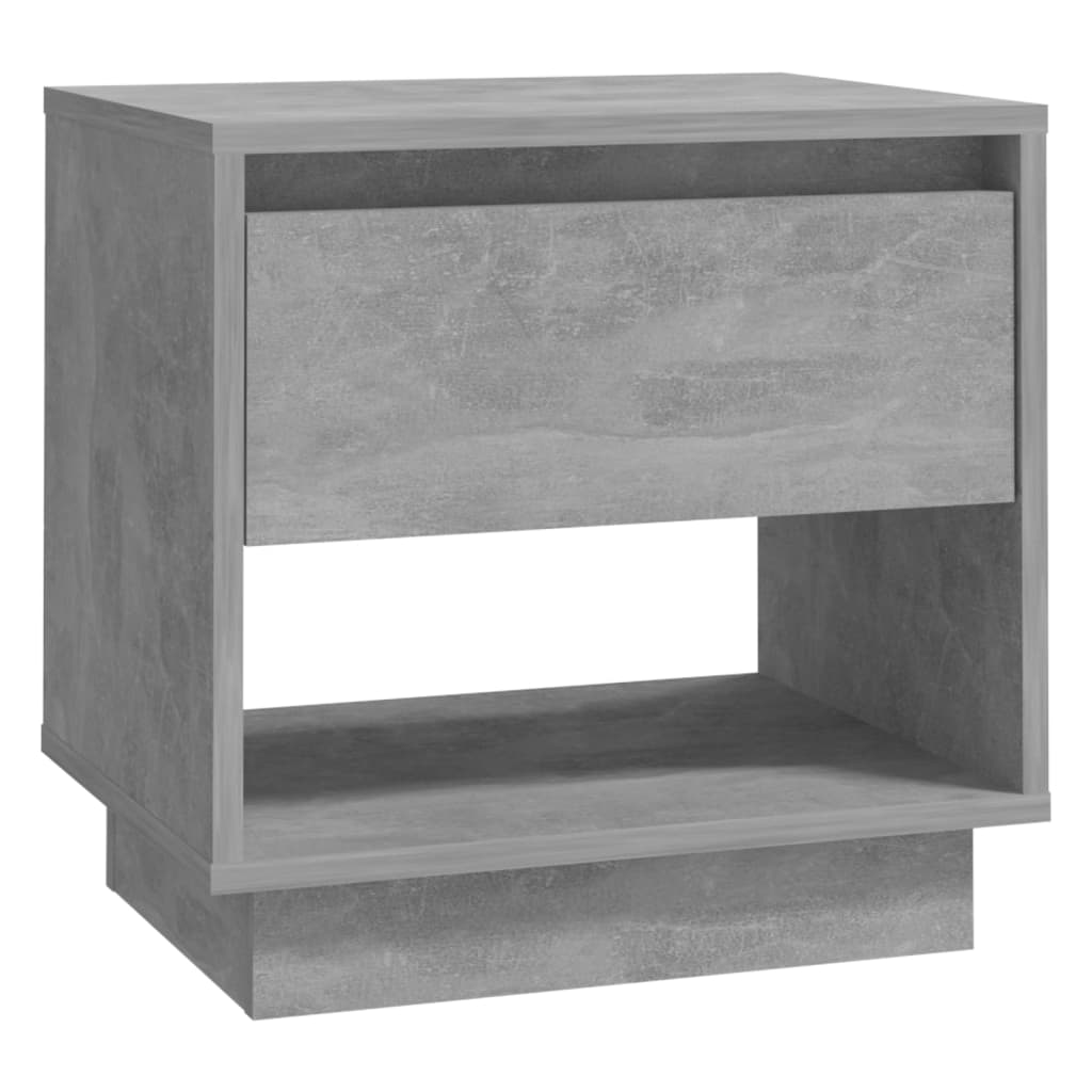 Sängbord betonggrå 2 st 45x34x44 cm konstruerat trä