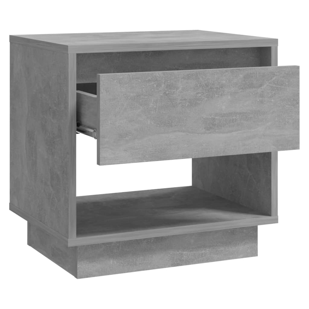 Sängbord betonggrå 2 st 45x34x44 cm konstruerat trä