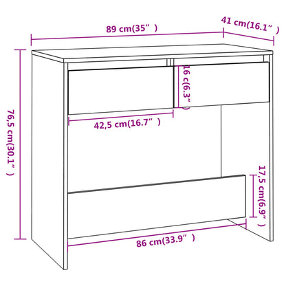 Avlastningsbord Konsollbord Högglans Vit 89x41x76,5 cm
