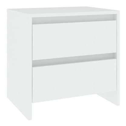 Sängbord 2 st vit 45x34,5x44,5 cm konstruerat trä