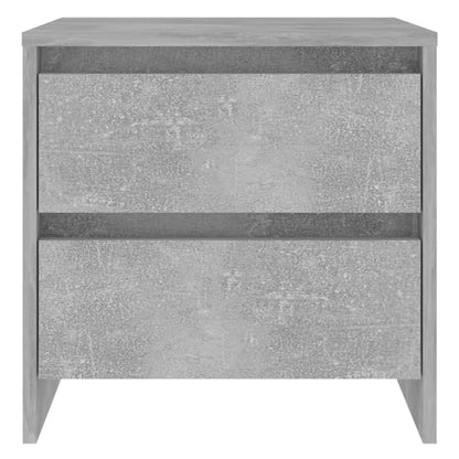Sängbord 2 st betonggrå 45x34,5x44,5 cm konstruerat trä