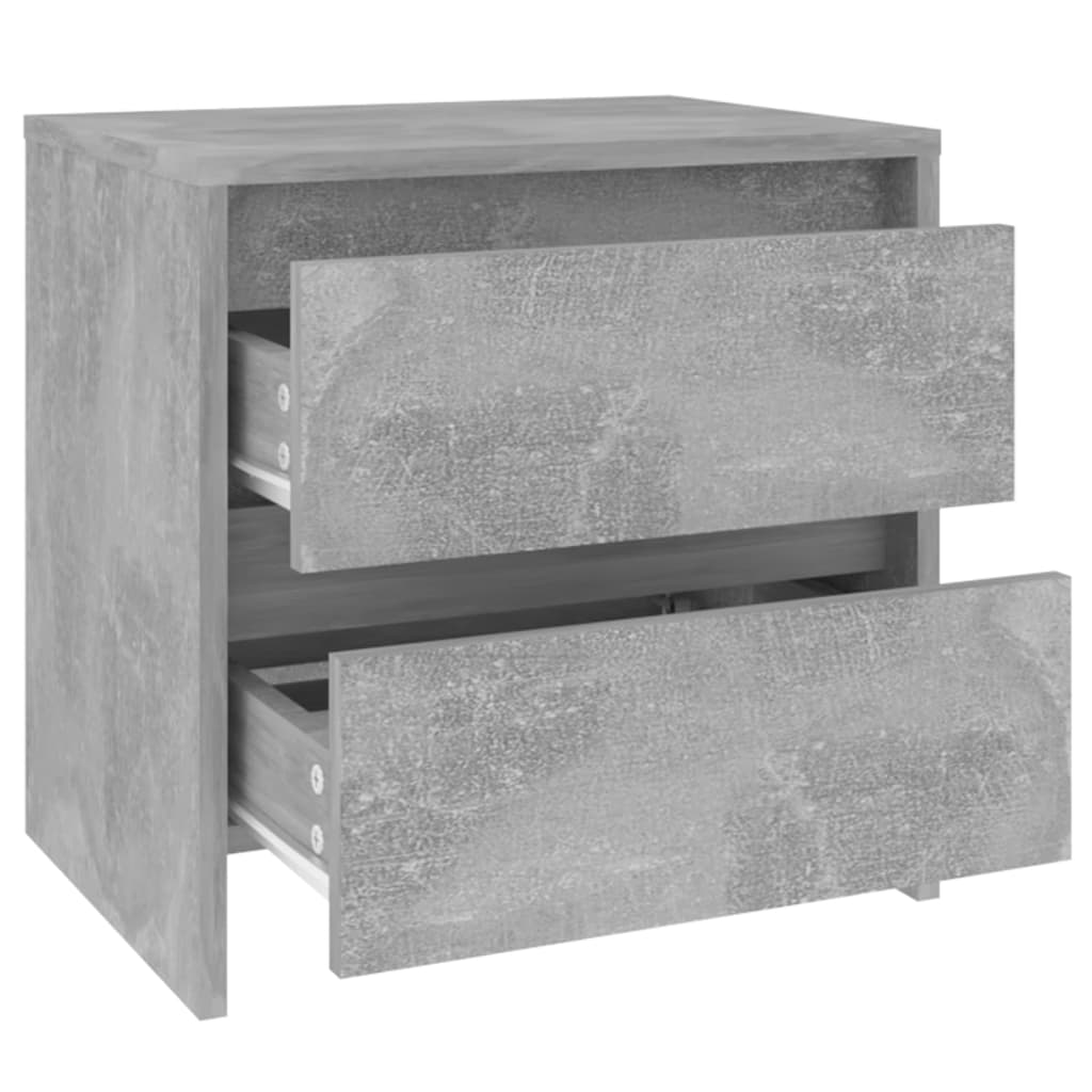 Sängbord 2 st betonggrå 45x34,5x44,5 cm konstruerat trä