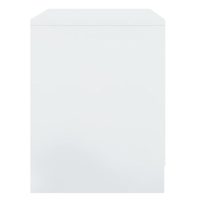 Sängbord 2 st vit högglans 45x34,5x44,5 cm konstruerat trä