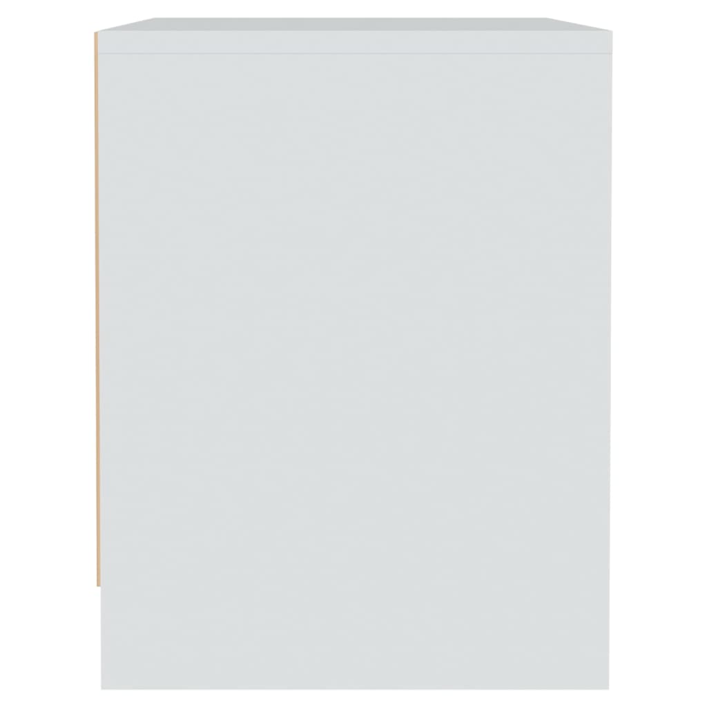 Sängbord 2 st vit 45x34x44,5 cm konstruerat trä