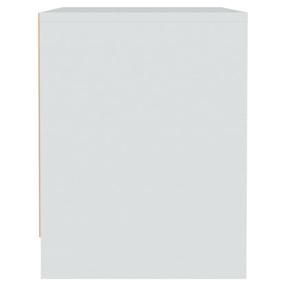 Sängbord 2 st vit 45x34x44,5 cm konstruerat trä
