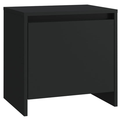 Sängbord 2 st svart 45x34x44,5 cm konstruerat trä