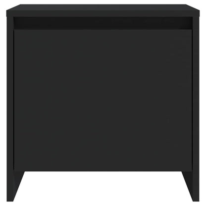 Sängbord 2 st svart 45x34x44,5 cm konstruerat trä