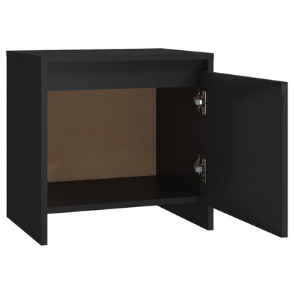 Sängbord 2 st svart 45x34x44,5 cm konstruerat trä