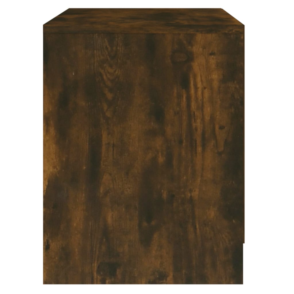 Sängbord 2 st rökfärgad ek 45x34,5x44,5 cm konstruerat trä