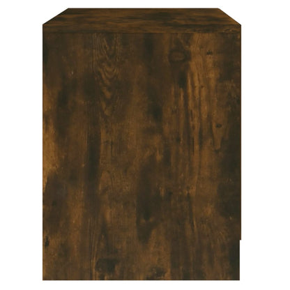 Sängbord 2 st rökfärgad ek 45x34,5x44,5 cm konstruerat trä