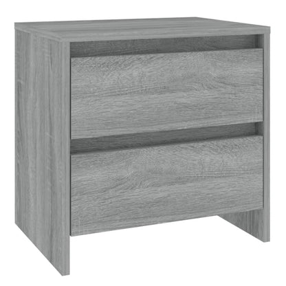 Sängbord 2 st grå sonoma-ek 45x34,5x44,5 cm konstruerat trä