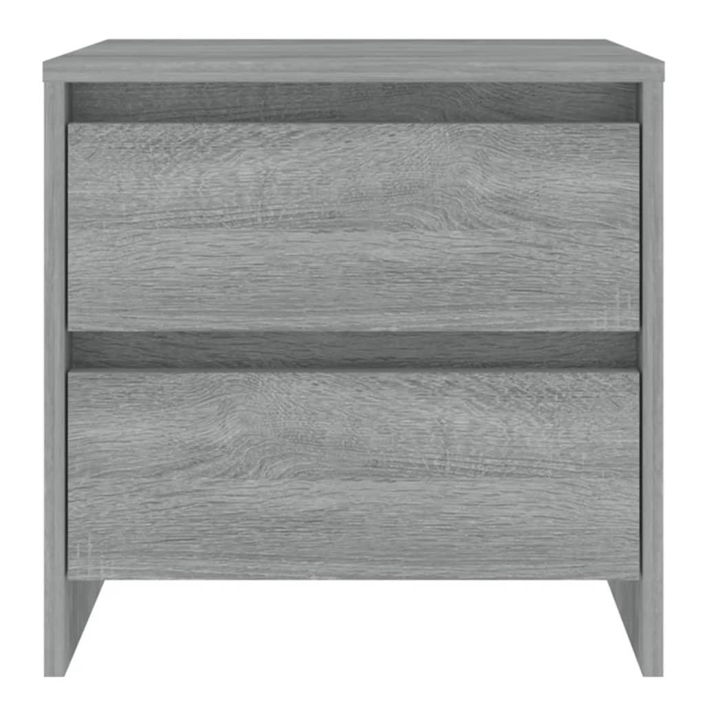 Sängbord 2 st grå sonoma-ek 45x34,5x44,5 cm konstruerat trä