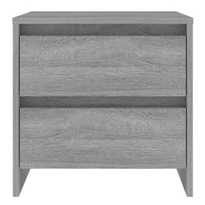 Sängbord 2 st grå sonoma-ek 45x34,5x44,5 cm konstruerat trä
