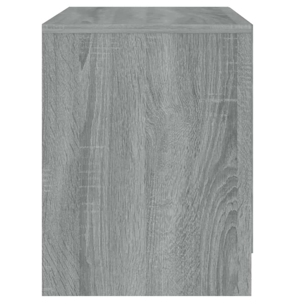 Sängbord 2 st grå sonoma-ek 45x34,5x44,5 cm konstruerat trä