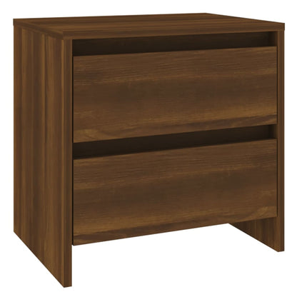Sängbord 2 st brun ek 45x34,5x44,5 cm konstruerat trä