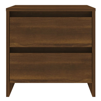 Sängbord 2 st brun ek 45x34,5x44,5 cm konstruerat trä