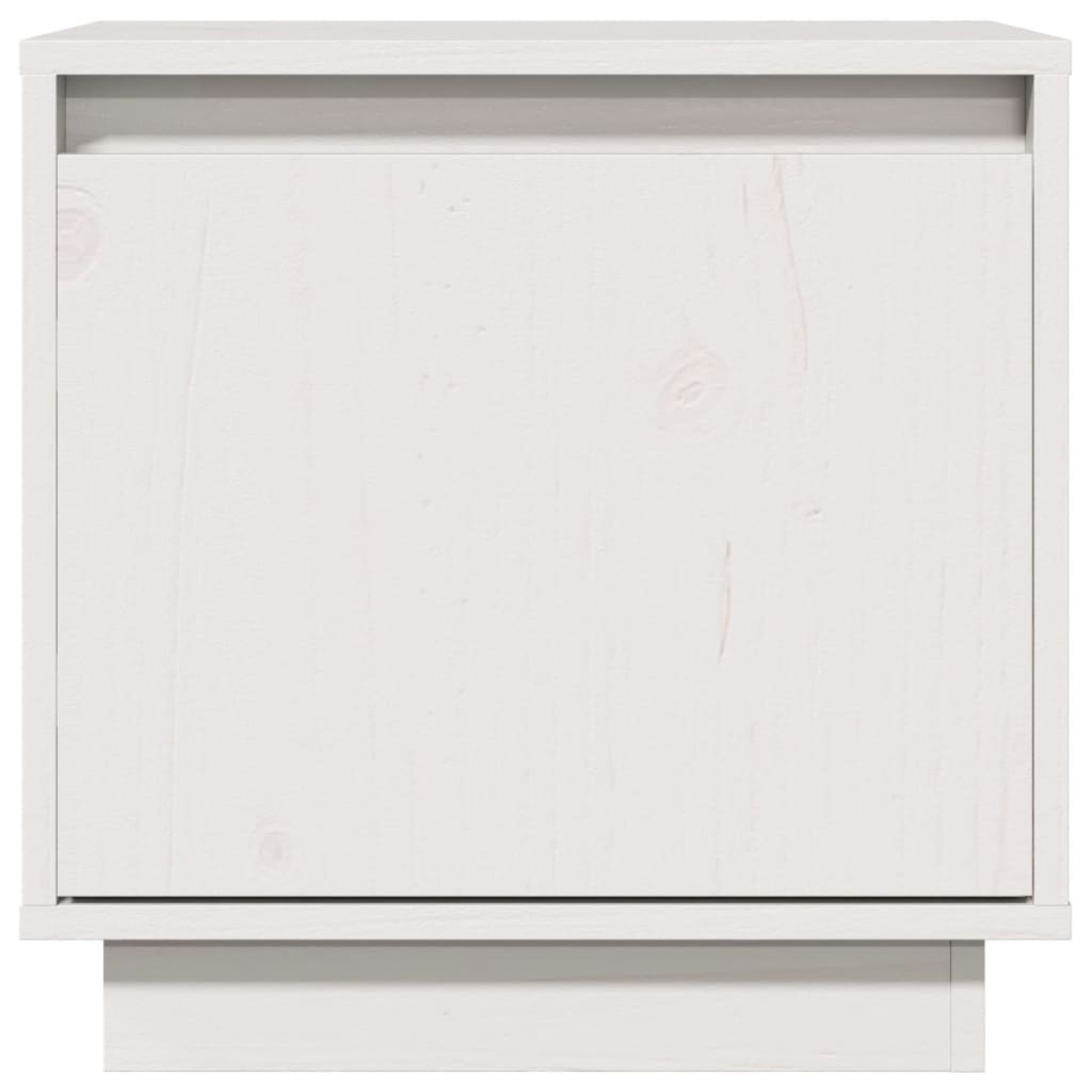 Sängbord 2 st vit 40x30x40 cm massiv furu