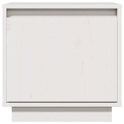 Sängbord 2 st vit 40x30x40 cm massiv furu