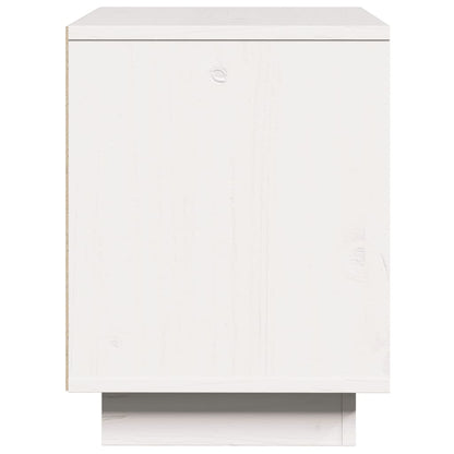 Sängbord 2 st vit 40x30x40 cm massiv furu