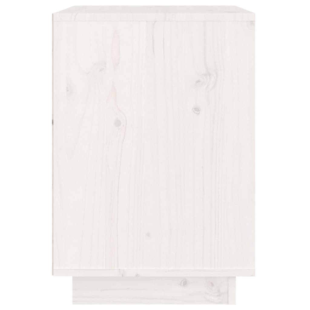 Sängbord 2 st vit 40x35x50 cm massiv furu