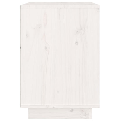 Sängbord 2 st vit 40x35x50 cm massiv furu