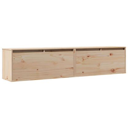 Väggskåp Trä 2 st 80x30x35 cm massiv furu