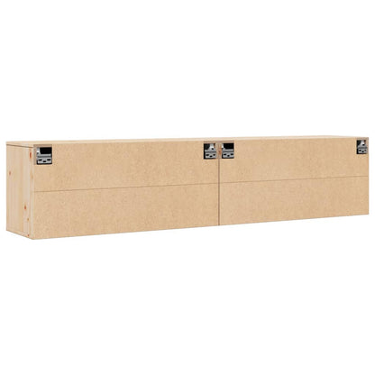 Väggskåp Trä 2 st 80x30x35 cm massiv furu